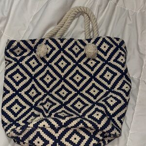 Summer and Rose Tote Bag with Rope Handles